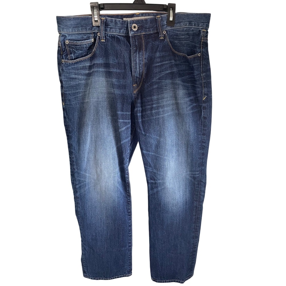 Express Kingston Classic Fit Straight Leg Jeans - Mens 36x32 - Dark‎ Wash